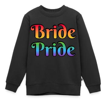 Braut Pride Lesbische Hochzeit - Kinder Premium Organic Sweatshirt - Schwarz - Vorne - AI Model Kid Female (0cm)