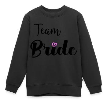 team bride - Kinder Premium Organic Sweatshirt - Schwarz - Vorne - AI Model Kid Female (0cm)