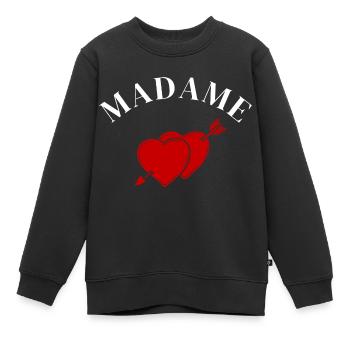 Madame Heart Arrow - Braut in spe - Kinder Premium Organic Sweatshirt - Schwarz - Vorne - AI Model Kid Female (0cm)