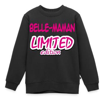 BELLE MAMAN LIMITIERTE AUFLAGE - Kinder Premium Organic Sweatshirt - Schwarz - Vorne - AI Model Kid Female (0cm)
