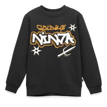 Ninja d’or - Sweat Premium enfant bio - noir - Devant - AI Model Kid Female (0cm)