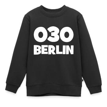 030 - Null Drei Null - Berlin - Vorwahl - Telefon - Kinder Premium Organic Sweatshirt - Schwarz - Vorne - AI Model Kid Female (0cm)