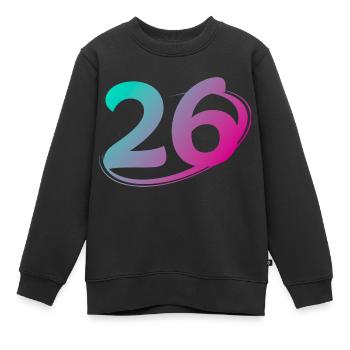 Nummer 26 mehrfarbig - Kinder Premium Organic Sweatshirt - Schwarz - Vorne - AI Model Kid Female (0cm)
