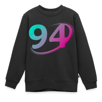 Nummer 94 mehrfarbig - Kinder Premium Organic Sweatshirt - Schwarz - Vorne - AI Model Kid Female (0cm)