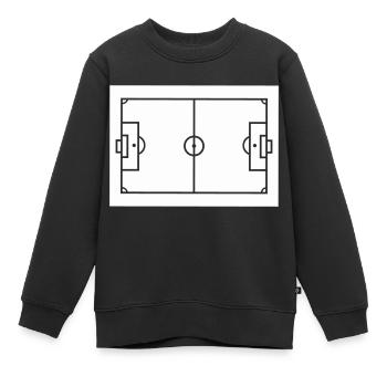 Terrain de football - Sweat Premium enfant bio - noir - Devant - AI Model Kid Female (0cm)