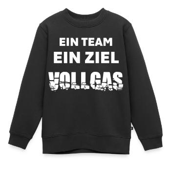 Les troupes battent les gaz - Sweat Premium enfant bio - noir - Devant - AI Model Kid Female (0cm)