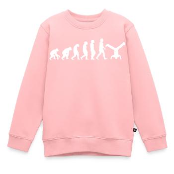 Breakdance Evolution des gens Sports - Sweat Premium enfant bio - rose - Devant - AI Model Kid Female (0cm)