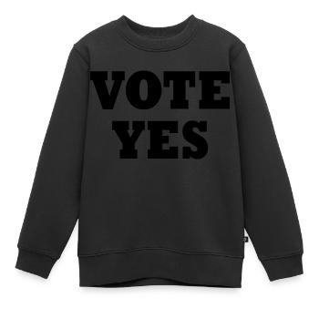 Vote yes - Kinder Premium Organic Sweatshirt - Schwarz - Vorne - AI Model Kid Female (0cm)