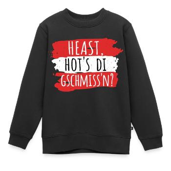 Österreich Dialekt Gschmissn - Kinder Premium Organic Sweatshirt - Schwarz - Vorne - AI Model Kid Female (0cm)