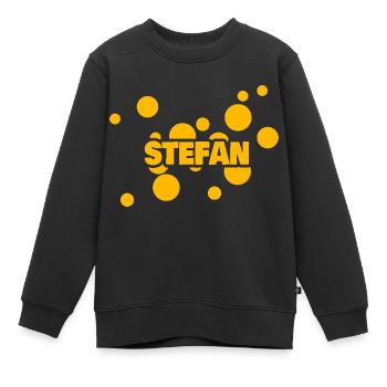 Geschenk für Stefan - Kinder Premium Organic Sweatshirt - Schwarz - Vorne - AI Model Kid Female (0cm)