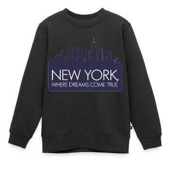 STADT, IN DER TRÄUME WAHR WERDEN - Kinder Premium Organic Sweatshirt - Schwarz - Vorne - AI Model Kid Female (0cm)