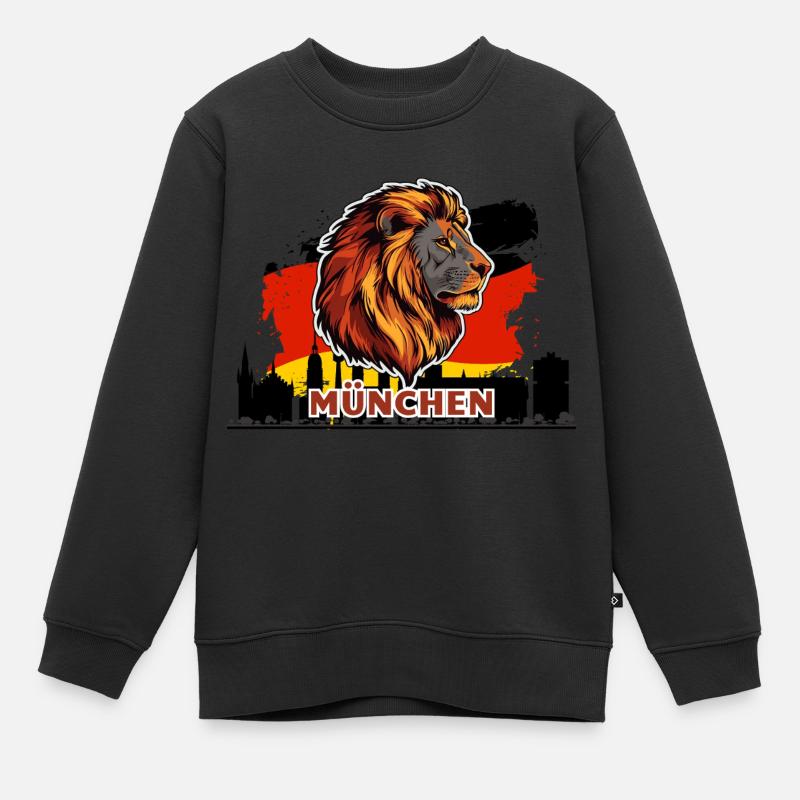 München Löwe - Kinder Premium Organic Sweatshirt - Schwarz