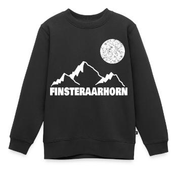 finsteraarhorn als Bergsport - Kinder Premium Organic Sweatshirt - Schwarz - Vorne - AI Model Kid Female (0cm)