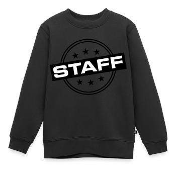Staff - Kinder Premium Organic Sweatshirt - Schwarz - Vorne - AI Model Kid Female (0cm)
