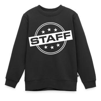 Staff - Kinder Premium Organic Sweatshirt - Schwarz - Vorne - AI Model Kid Female (0cm)