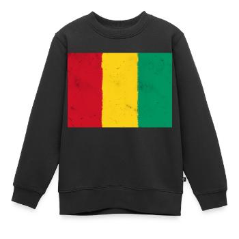 Drapeau de la Guinée - Guinée - Sweat Premium enfant bio - noir - Devant - AI Model Kid Female (0cm)