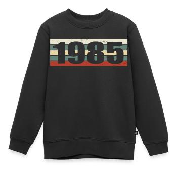 1985 Jahrgang 1985 Geschenk 1985 Geburtstag 1985 - Kinder Premium Organic Sweatshirt - Schwarz - Vorne - AI Model Kid Female (0cm)