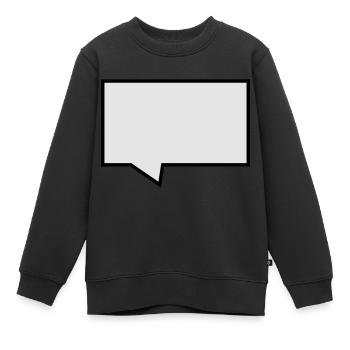 Sprechblase - Kids Premium Organic Sweatshirt - black - Front - AI Model Kid Female (0cm)