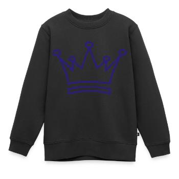 KRONE - Kinder Premium Organic Sweatshirt - Schwarz - Vorne - AI Model Kid Female (0cm)