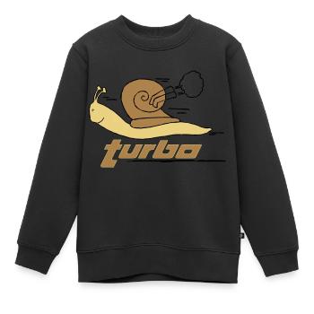 Turbo Schnecke - Kinder Premium Organic Sweatshirt - Schwarz - Vorne - AI Model Kid Female (0cm)