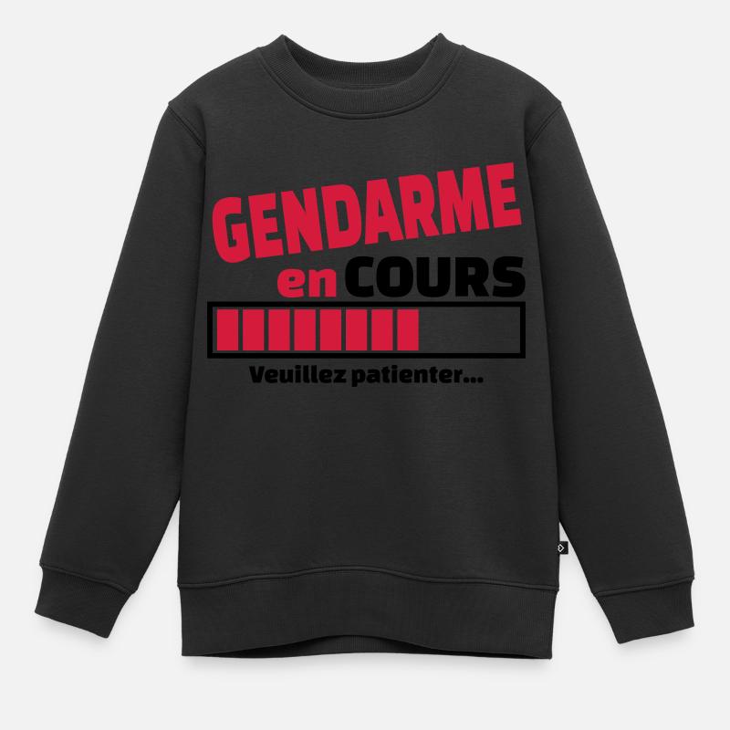 gendarme en cours - Sweat Premium enfant bio - noir