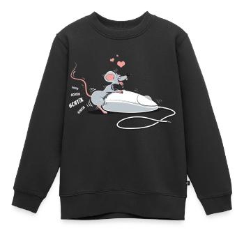 Die Maus ... - Kinder Premium Organic Sweatshirt - Schwarz - Vorne - AI Model Kid Female (0cm)