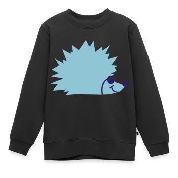 Igel - Kinder Premium Organic Sweatshirt - Schwarz - Vorne - AI Model Kid Female (0cm)