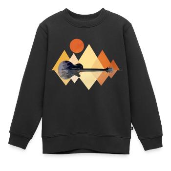 Guitar Electric Guitar Amplifier Les Paul Gift - Kids Premium Organic Sweatshirt - black - Front - AI Model Kid Female (0cm)