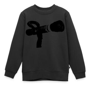 Feuer Feuerwehrschlauch - Kinder Premium Organic Sweatshirt - Schwarz - Vorne - AI Model Kid Female (0cm)