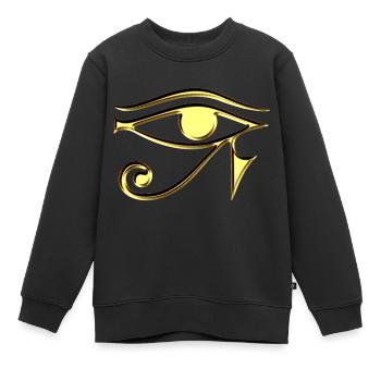 Auge des Horus, Horusauge, Schutzsymbol, Ägypten - Kinder Premium Organic Sweatshirt - Schwarz - Vorne - AI Model Kid Female (0cm)