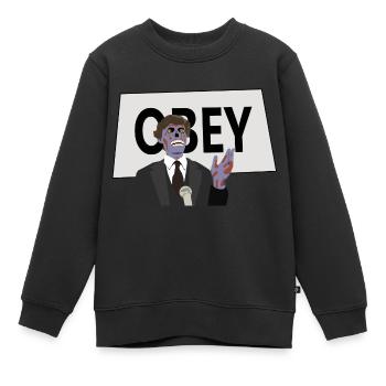 Obey - Kinder Premium Organic Sweatshirt - Schwarz - Vorne - AI Model Kid Female (0cm)