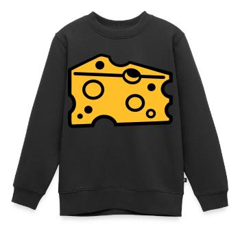 Fromage - Sweat Premium enfant bio - noir - Devant - AI Model Kid Female (0cm)