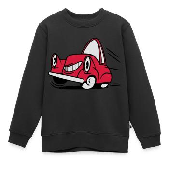 Drôle drôle de voiture voiture voiture - Sweat Premium enfant bio - noir - Devant - AI Model Kid Female (0cm)
