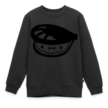 suesse kleine muschel mit gesicht - Kinder Premium Organic Sweatshirt - Schwarz - Vorne - AI Model Kid Female (0cm)