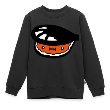 petite coquille suesse avec visage - Sweat Premium enfant bio - noir - Devant - AI Model Kid Female (0cm)
