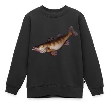 sandre - Sweat Premium enfant bio - noir - Devant - AI Model Kid Female (0cm)