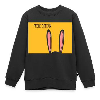 Frohe Ostern - Kinder Premium Organic Sweatshirt - Schwarz - Vorne - AI Model Kid Female (0cm)