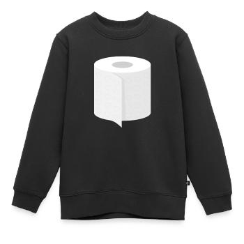 Toilet paper love - Kids Premium Organic Sweatshirt - black - Front - AI Model Kid Female (0cm)
