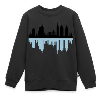 toits de la ville - Sweat Premium enfant bio - noir - Devant - AI Model Kid Female (0cm)