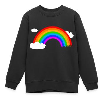 Arc-en-ciel - Sweat Premium enfant bio - noir - Devant - AI Model Kid Female (0cm)