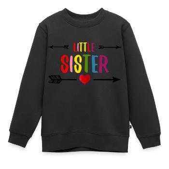 Petite soeur soeur soeur amour - Sweat Premium enfant bio - noir - Devant - AI Model Kid Female (0cm)