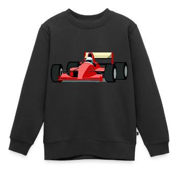 Rennwagen 1 - Kinder Premium Organic Sweatshirt - Schwarz - Vorne - AI Model Kid Female (0cm)