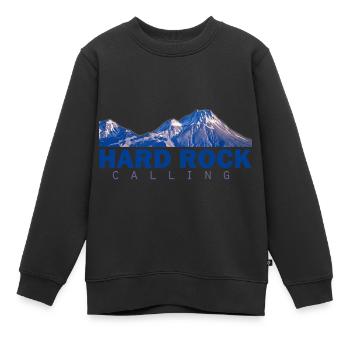 hard rock calling blue - Kinder Premium Organic Sweatshirt - Schwarz - Vorne - AI Model Kid Female (0cm)