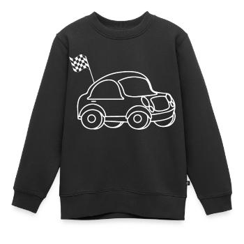 Voiture voiture - Sweat Premium enfant bio - noir - Devant - AI Model Kid Female (0cm)