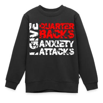 I Give Quarterbacks Anxiety Attacks, Football - Sweat Premium enfant bio - noir - Devant - AI Model Kid Female (0cm)