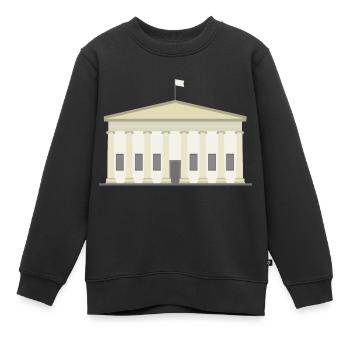 London Icon British Museum - Kinder Premium Organic Sweatshirt - Schwarz - Vorne - AI Model Kid Female (0cm)