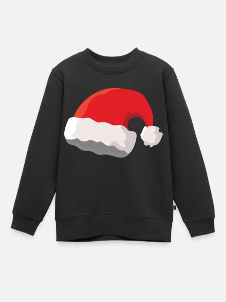 Weihnachtsmütze - Kinder Premium Organic Sweatshirt - Schwarz
