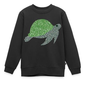 Schildkröte - Kinder Premium Organic Sweatshirt - Schwarz - Vorne - AI Model Kid Female (0cm)