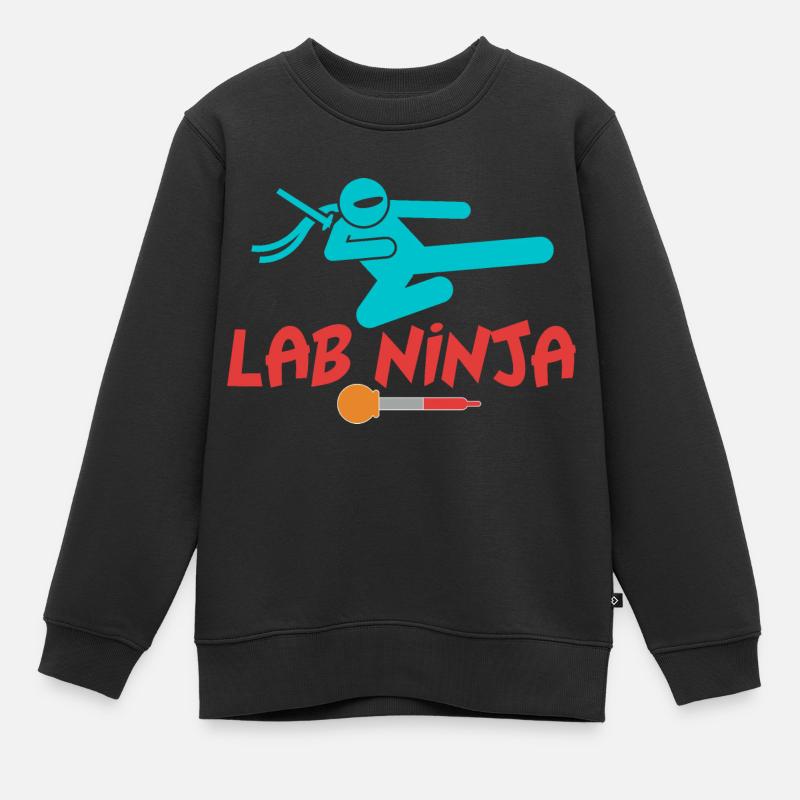 LAB NINJA - MEDIZINISCHER LABORTECHNIKER - Kinder Premium Organic Sweatshirt - Schwarz