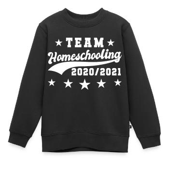 Homeschooling Schüler Schule Schulkind - Kinder Premium Organic Sweatshirt - Schwarz - Vorne - AI Model Kid Female (0cm)